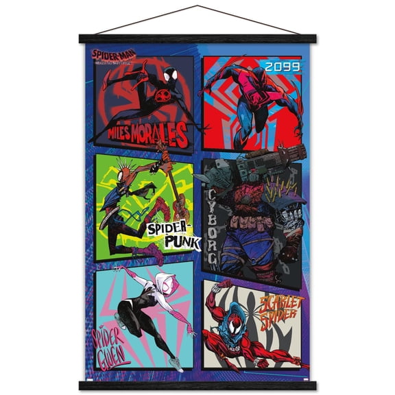 Marvel Spider-Man: Across The Spider-Verse - Group Wall Poster with Magnetic Frame, 22.375" x 34"