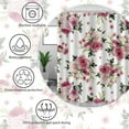 thumbnail image 5 of Vintage Floral Shower Curtain Home Decor Pink Peony Rose Shower Curtains for Bathroom Botanical Plant Green Leaves Polyester Fabric Waterproof Flower Bathroom Curtain with 12 Hooks 72"*72", 5 of 6