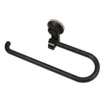Beaupretty Space Saving Black Toilet Paper Holder with Bathroom Towel Rack