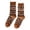 Brick Red, variant on 1 pair of retro ethnic style men's socks and women's socks in Maillard color scheme