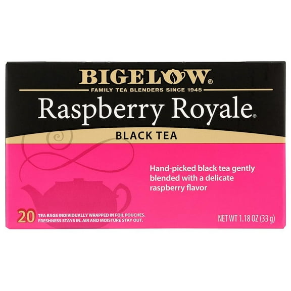 Pack of 2 - Bigelow Raspberry Royale Tea Bags - 20 Ct (Pack Of 2) Packaging May Vary