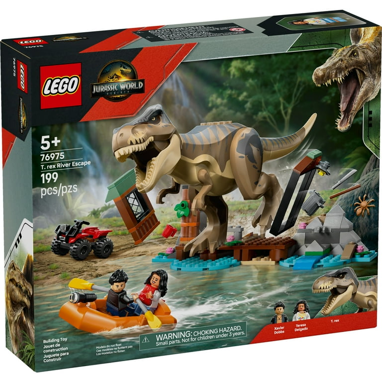 LEGO Jurassic World rex River Escape Dinosaur Toy For Kids