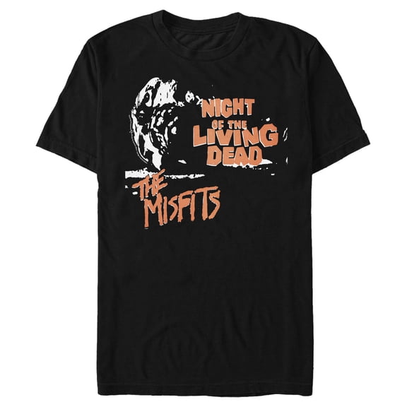 Men's Misfits Night of the Living Dead  Graphic Tee Black Large