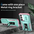thumbnail image 2 of ShellTech for Samsung Galaxy S23 Magnetic Phone Case,with Camera Cover & Kickstand Military Grade Shockproof Case for Galaxy S23,Green, 2 of 8