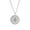 Silver, variant on Gold Mammon God of Wealth Symbol Round Pendant Necklace Stainless Steel Jewelry Gift