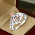 thumbnail image 4 of Rings To My Mom To My Daughter Rhinestone Ring Mom And Daughter Rhinestone Ring Rose Rhinestone Jewelry, 4 of 6