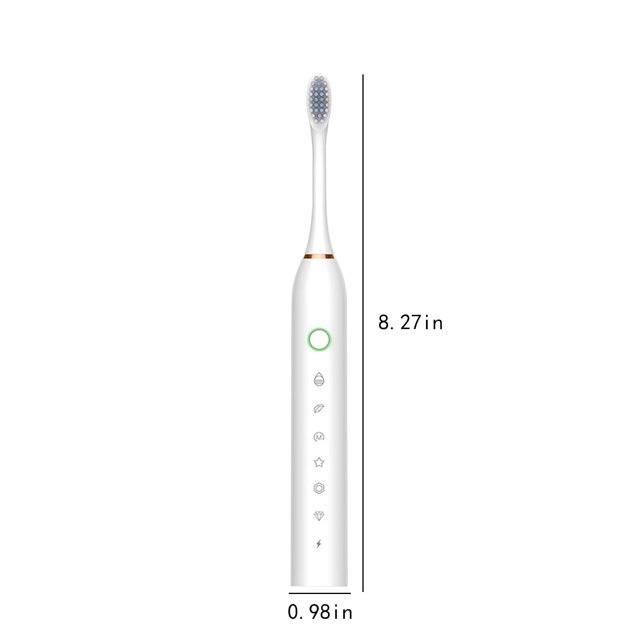 Toothbrush, with Brush Toothbrush, Toothbrush with 4 Brush Heads, Intelligent 6-Speed Timer Toothbrush Ipx7Toothbrush with Timer