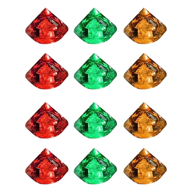 Cubo De Hielo Led Con Forma De Diamante Sumergible Que Cambia De Color, Luz De Fiesta De Hielo, Accesorios Para El Hogar Diy12 Uds Yuarrent HA014773-00