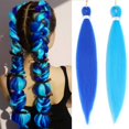 thumbnail image 1 of Cabello trenzado Ombre de color preestirado, 2 paquetes - Cabello trenzado de 26 pulgadas, trenzas de ganchillo preestiradas sintéticas profesionales, extensión de cabello sin picazón, ajuste de agua, 1 of 1