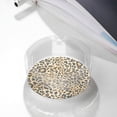 thumbnail image 6 of Round Glass Ashtray 8.5×3.5in Non-Bubble Anti-Rolling Edge Smooth Not Hurt Hands For Living Room Bedroom Work Hotel Office Car Leopard Print Pattern Background_1, 6 of 8