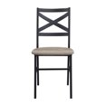 thumbnail image 6 of Rustic Industrial Wood Grey Wash Dining Chair, Set of 2 by Manor Park, 6 of 10