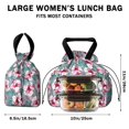 thumbnail image 5 of Pioneer Flower Floral Print Pattern Drawstring Lunch Bag Women - Drawstring Lunch Bag Insulated for Work Office - Stain-Resistant Large Lunchbags for Women with Multi-Pockets, 5 of 6