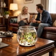 thumbnail image 3 of Clear Bowl, Fish Bowl Globe Flower Vase Centerpiece, Round Vase for Wedding Event Home Decor, 6.5 x 5.3 Inch Decorative Bowl for Flowers and Candles (1 Pack), 3 of 7