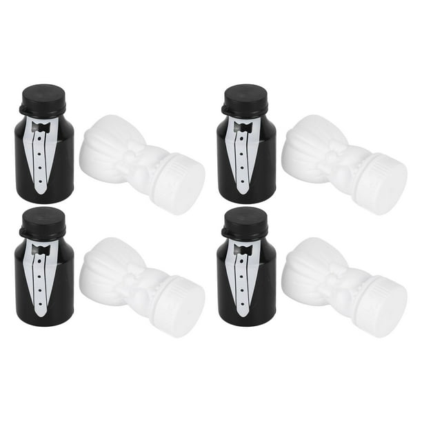 Botella de burbujas para bodas, 26 piezas, botella de burbujas para bodas, botella de burbujas en blanco y negro, botella de burbujas para novios, diseño revolucionario