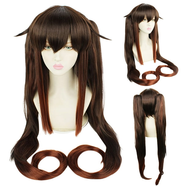 Xihbxyly Peluca Azul Degradado Negra, Elegante Cabello de Fibra de Seda de 30 Cm, Aspecto Natural con Gorro Ajustable, Fácil Mantenimiento y Uso Versátil, Ideal para Fiestas, Uso Diario y Eventos Esp