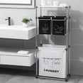 thumbnail image 3 of -Tier Laundry Hamper Organizer with 4 Removable Bags & Side Hooks, Clothes Sorter for Lights, Darks, Socks, and Underwear, 3 of 7