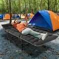 thumbnail image 4 of FICISOG 2PK Oversized XXL Folding Sleeping Cots for Adults, 900lb Loading Double-Layer 1200D, Heavy Duty Guest Bed W/Mattress & Carrying Bag, 4 of 10