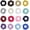 Mix Colors, variant on Pack of 12 Hair Scrunchies Single Jersey Solid Color Ponytail Holders Hair Ties for Girl (Navy Blue)