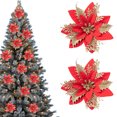 thumbnail image 4 of Decoraciones Flores Brillantes 12 Piezas 14 Cm Con Clips para Escaleras Ventanas Chimeneas, 4 of 9
