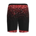 thumbnail image 5 of Naloa Red Glitter1 Men's Short Pajama Pants, Lounge Comfort Shorts with Elasticized Waistband and Side Pockets - Small, 5 of 9