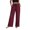 Red, variant on Enjoytime Wide Leg Pants Woman Solid Color Drawstring Waist Trousers Workout Loose Pants with Pockets Black M