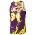 thumbnail image 3 of Men's Mitchell & Ness Shaquille O'Neal Purple Los Angeles Lakers 1996/97 Hardwood Classics Marble Swingman Jersey, 3 of 3