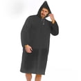 thumbnail image 2 of Yesbay Reusable Unisex Waterproof Thick Hooded Buttons Outdoor Raincoat Poncho,Black, 2 of 8