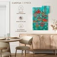 thumbnail image 5 of Elephant Stock Baubles In The Snow Wall Art - Vertical Multi Panel Canvas - Living Room Wall Decor - Holiday Multi Panel - Turquoise And Red Decor By Hello Angel - 28" x 45", 5 of 8