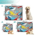 thumbnail image 2 of Washable Pet Pee Pads with Super Absorbent Reusable Training Pads for Dogs & Cats Graffiti Of Flying Fish, 2 of 6