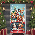 thumbnail image 5 of Dog Themed Christmas Banner Red Truck Design Xmas Backdrop Snowy Scene Santa Hat Winter Background for Christmas Party Family Gathering Holiday Celebration, 5 of 9