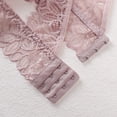 thumbnail image 5 of JSGEK Women Floral Lace Bra and Thong Set Plunge Neckline Adjustable Straps Intimate Lingerie for Bedroom Wear Pink L, 5 of 9