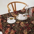 thumbnail image 2 of Bohemia William Morris Tablecloth, Original Design Vintage Bird Flower Print Table Cover for Holiday Home Picnic Party Dining Room Kitchen Decor, (Red Strawberry Thief) 55x55inch, 2 of 6