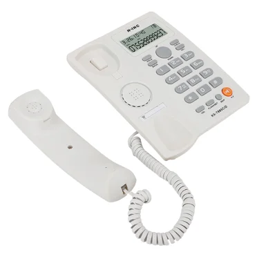 Landline Phones Dual Interface Wired Telephone with Caller ID for Office, Front Desk, Hotel, Seniors, Big Button Corded Landline Home Phones (White)