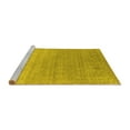 thumbnail image 2 of Ahgly Company Machine Washable Indoor Rectangle Abstract Yellow Contemporary Area Rugs, 2' x 5', 2 of 4