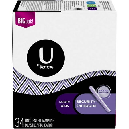 kotex tampons security plus super unscented