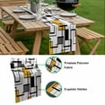 thumbnail image 5 of Yellow Geometric Table Runner - 70 Inch Long, Kitchen Dining Table Runner Dresser Scarves, Modern Minimalist Black Abstract Art Farmhouse Decor for Coffee Tables Wedding Party Banquet, 5 of 8