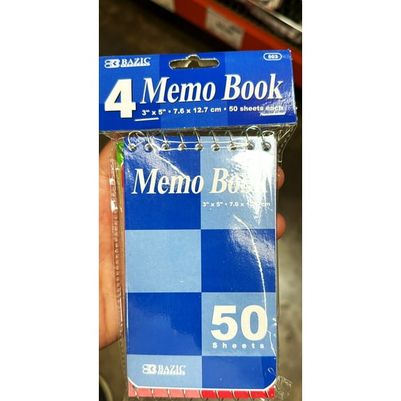 Memo Books 50 Sheets - 4Pk, Count 1 - Paper/Filler/Note Book / Grab Varieties & Flavors