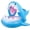 Blue, variant on CQHVKQ 31" Inflatable Baby Pool Float with Detachable Canopy, Shark Shaped Baby Swimming Ring with Handles, Toddler Inflatable Swimming Float with Safety Seat, Infant Pool Float 0-3 Years, Blue