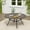 Gray-wood, variant on Vicllax Outdoor Patio Dining Table, 41" Round Outdoor Metal Table with Umbrella Hole, Black