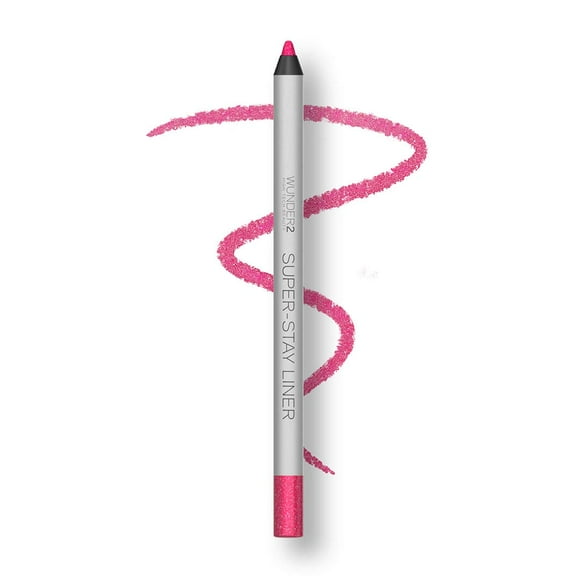 Wunder2 SUPER-STAY LINER Maquillaje Delineador de ojos Lápiz Delineador de ojos resistente al agua de larga duración Color Rosa Brillo