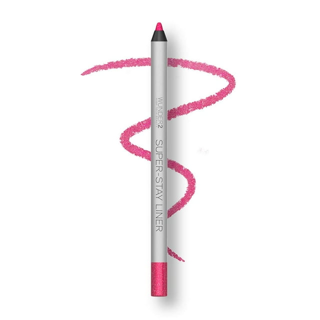 Wunder2 SUPER-STAY LINER Maquillaje Delineador de ojos Lápiz Delineador de ojos resistente al agua de larga duración Color Rosa Brillo