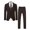 coffee brown, variant on i·FineLong Men's Plaid Three - Piece Suit, Suitable for Business and Travel