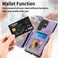 thumbnail image 2 of ELEHOLD for Samsung Galaxy S23 Ultra Case with Ring Holder, Wallet Case with RFID Blocking Card Holder Wristlet Strap, Magnetic Button Flip Folio Kickstand Shockproof Phone Cover,Purple, 2 of 10