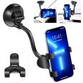 thumbnail image 1 of Car Phone Mount Windshield, Long Arm Clamp Universal Windshield with Double Clip Strong Suction Cup Cell Phone Holder Compatible with iPhone 15 14 13 Pro Max XS 7 8 Plus, Galaxy S24 S23 Ultra, 1 of 1
