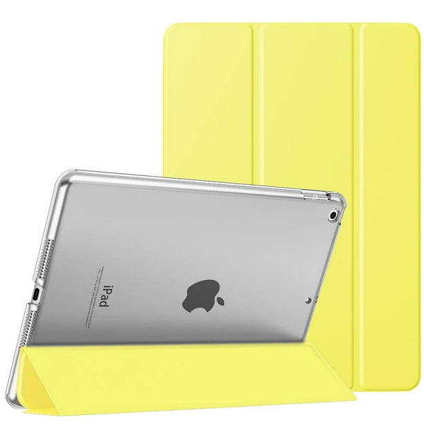Funda MoKo para iPad 10.2 7ª a 9ª generación, diseño delgado, soporte amarillo