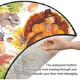 thumbnail image 3 of Coolnut Turkey Funny Fall Christmas Tree Mats Waterproof Tree Skirt, Autumn Leaves Pumpkin Xmas Tree Stand Tray Mat Floor Protector Pad for Holiday Party Decoration, 28.3", 3 of 6