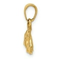 thumbnail image 2 of 14k Yellow Gold Polished Open-Backed Comedy/Tragedy Pendant Charm, 2 of 4