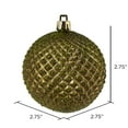 thumbnail image 7 of Vickerman 2.75" Olive Durian Glitter Ball Ornament, 12 per Bag, 7 of 7
