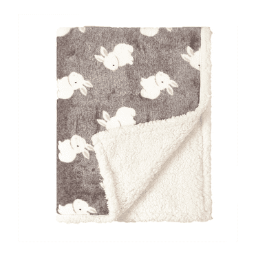 TELOLY Toddler Blanket,Soft Baby Swaddle Blanket,Cozy Neutral Baby Blankets for Fall/Winter,Gray Rabbit