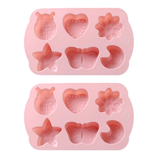 Molde de silicona para pastel con 6 agujeros, molde para pastel de chocolate, jabón hecho a mano, aromaterapia para hornear, molde para pastel de arroz